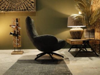 Industrieel leren draaifauteul