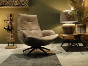 Luxe leren draaifauteuil