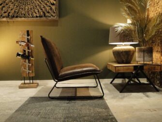 Bruine stoffen loveseat