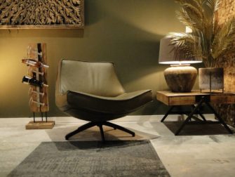 stoere leren draaistoel