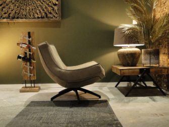 stoere leren draaifauteuil