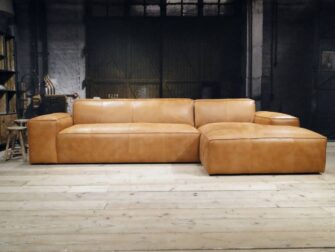 geschuurd leren hoekbank
