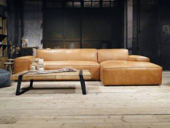 cognac bank longchair