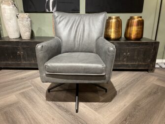 Draaibare leren fauteuil