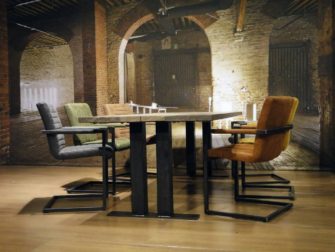 industriele eettafel alvaro - 240x100 dubbel gerookt witte olie