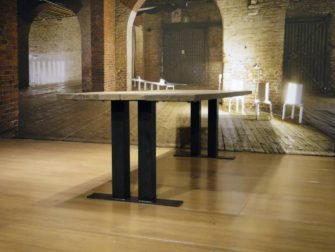 industriele eettafel alvaro - 240x100 dubbel gerookt witte olie