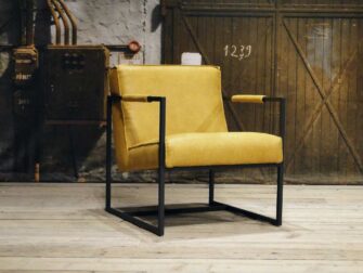 industriele gele fauteuil
