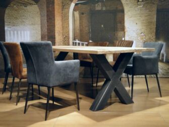 industriele eiken eettafel