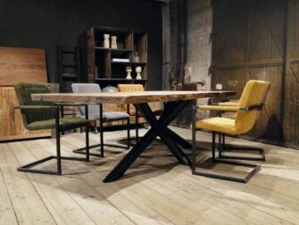 industriele boomstamtafel eiken