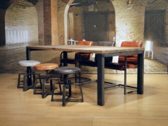 industriele eiken tafel barolo