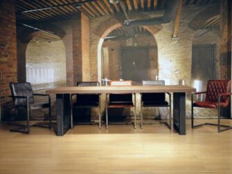 grote industriele eiken eettafel palau