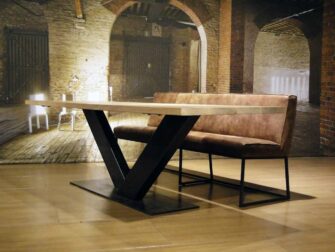 industriele eiken v poot tafel