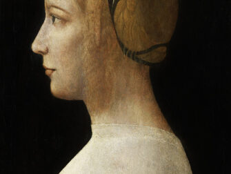 Portrait of a young Woman by anonymous (1480 - 1499).Digitally e