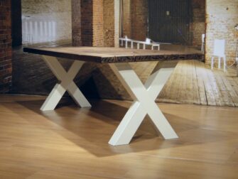 eiken tafel witte kruispoot