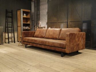 bruin lederen bank