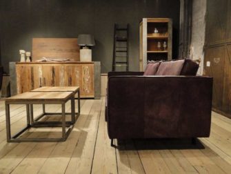 leren 3 zits bank paars