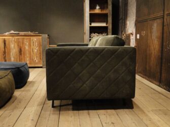 groene leren 3 zits bank