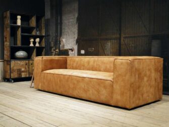 leren 3 zits bank cognac