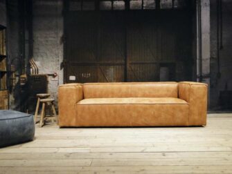 leren 3 zits bank cognac