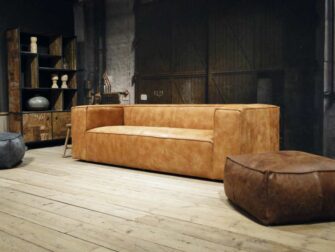 leren 3 zits bank cognac