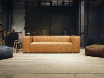 leren 3 zits bank cognac