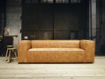 leren 3 zits bank cognac