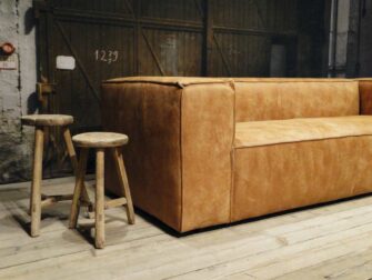 leren 3 zits bank cognac