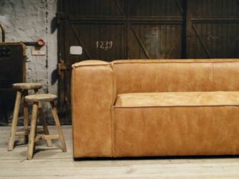 leren 3 zits bank cognac