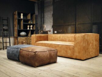 leren 3 zits bank cognac