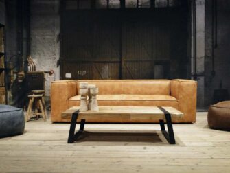 leren 3 zits bank cognac