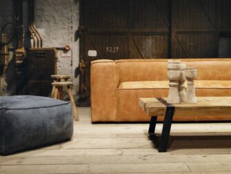 leren 3 zits bank cognac