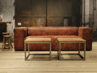 leren 3 zits bank rood bruin