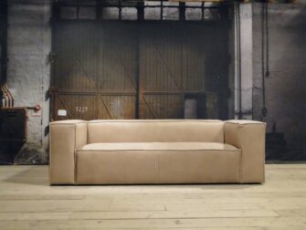 leren beige 3 zits bank