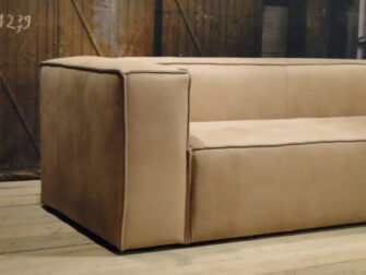 leren beige 3 zits bank