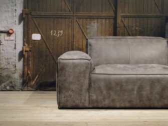 leren 4 zits bank grijs