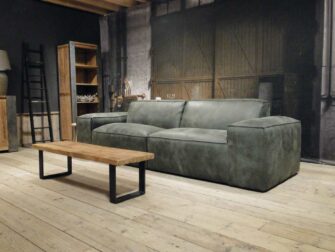 leren 4 zits bank groen