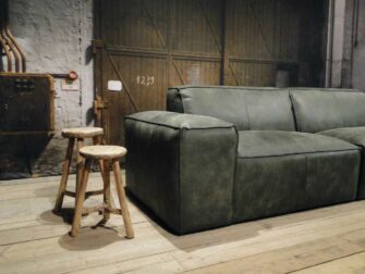 leren 4 zits bank groen