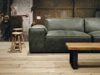 leren 4 zits bank groen