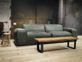 leren 4 zits bank groen