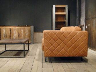 cognac leren 4 zits bank