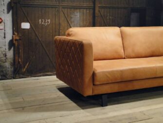 cognac leren 4 zits bank