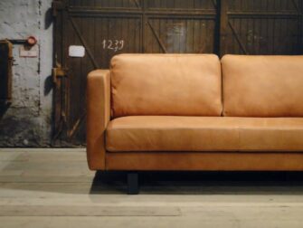 cognac leren 4 zits bank