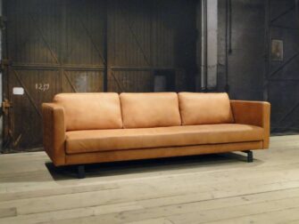 cognac leren 4 zits bank