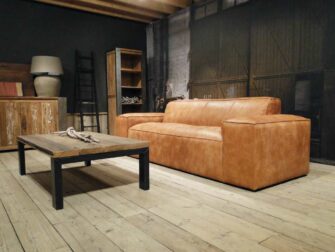 leren 3 zits bank cognac