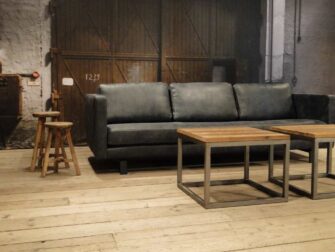 leren 4 zitter grijs