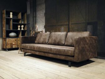 industriele leren bank