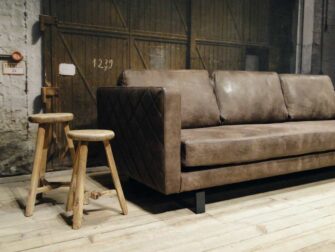 industriele leren bank