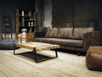 industriele leren bank