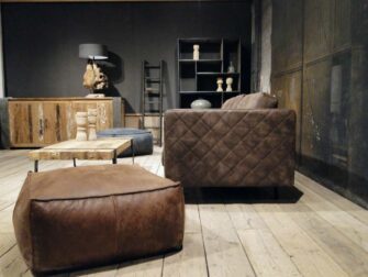 industriele leren bank