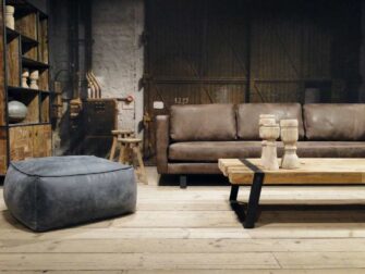 industriele leren bank